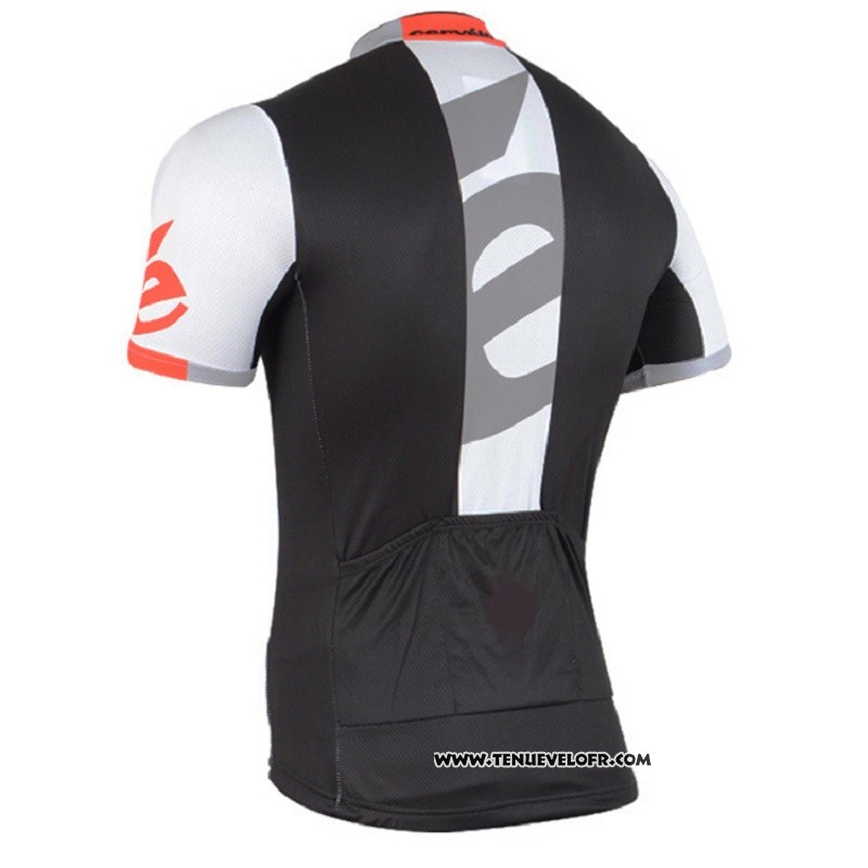 2018 Maillot Ciclismo Cervelo Gris Noir Manches Courtes et Cuissard