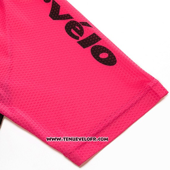 2018 Maillot Ciclismo Cervelo Rose et Noir Manches Courtes et Cuissard