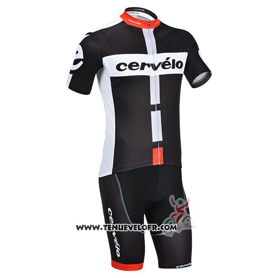 2019 Maillot Ciclismo Cervelo Noir Blanc Manches Courtes et Cuissard