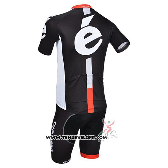 2019 Maillot Ciclismo Cervelo Noir Blanc Manches Courtes et Cuissard