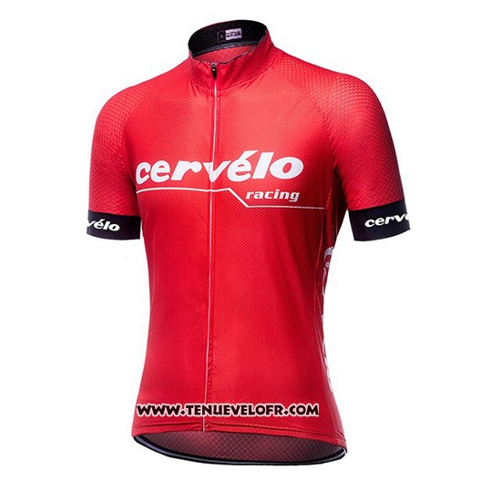 2019 Maillot Ciclismo Cervelo Rouge Manches Courtes et Cuissard