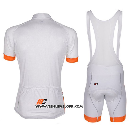 2018 Maillot Ciclismo Cipollini Easy Bianchi et Orange Manches Courtes et Cuissard