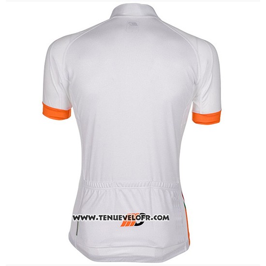 2018 Maillot Ciclismo Cipollini Easy Bianchi et Orange Manches Courtes et Cuissard