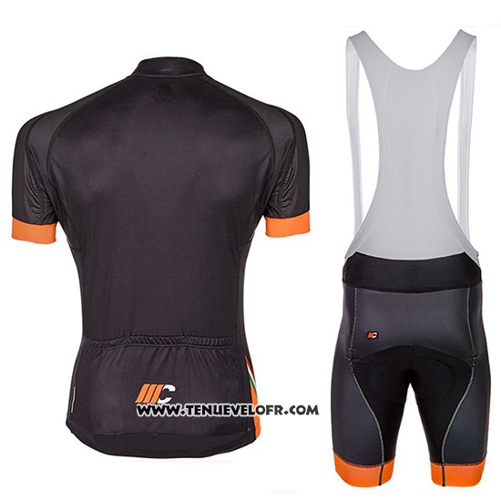 2018 Maillot Ciclismo Cipollini Easy Noir et Orange Manches Courtes et Cuissard