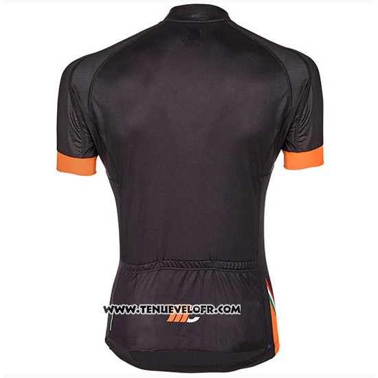 2018 Maillot Ciclismo Cipollini Easy Noir et Orange Manches Courtes et Cuissard