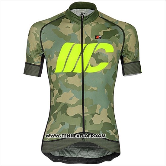 2018 Maillot Ciclismo Cipollini Prestig Camo Camouflage Vert Manches Courtes et Cuissard