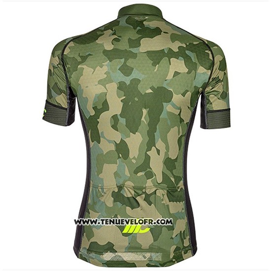 2018 Maillot Ciclismo Cipollini Prestig Camo Camouflage Vert Manches Courtes et Cuissard