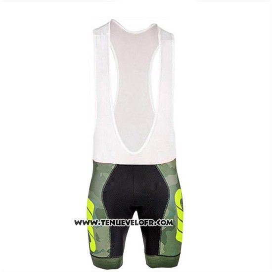 2018 Maillot Ciclismo Cipollini Prestig Camo Camouflage Vert Manches Courtes et Cuissard