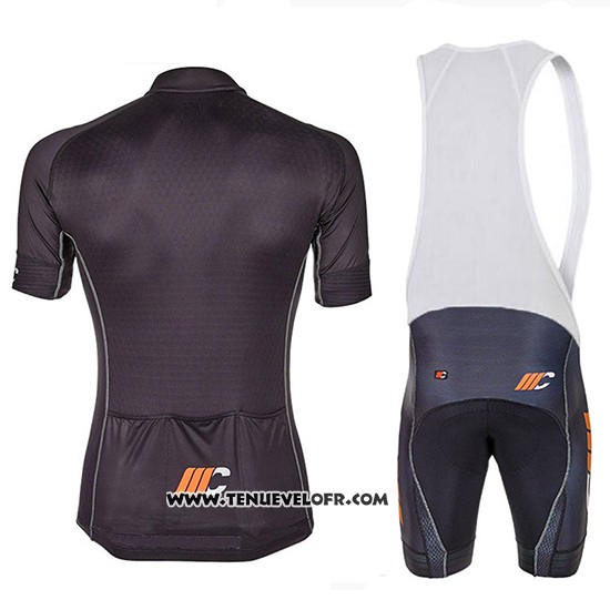 2018 Maillot Ciclismo Cipollini Shading Blanc Noir et Orange Manches Courtes et Cuissard