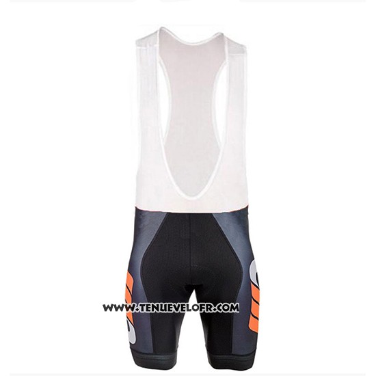 2018 Maillot Ciclismo Cipollini Shading Blanc Noir et Orange Manches Courtes et Cuissard