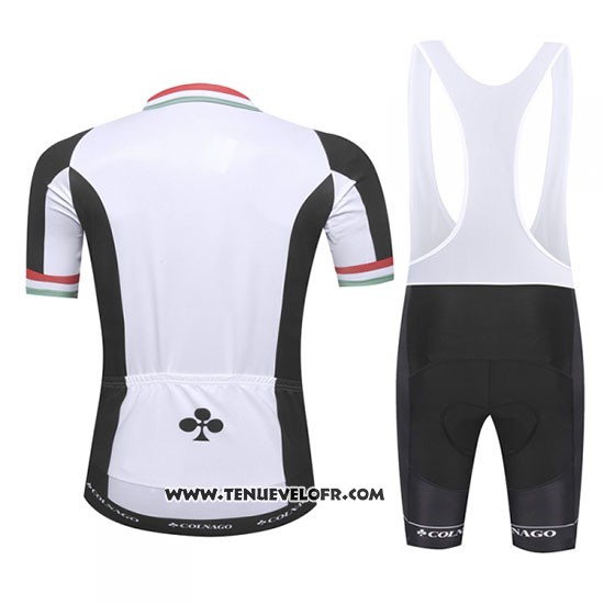 2019 Maillot Ciclismo Colnago Blanc Noir Manches Courtes et Cuissard