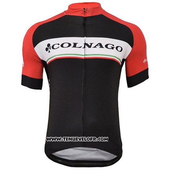 2019 Maillot Ciclismo Colnago Blanc Noir Rouge Manches Courtes et Cuissard