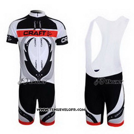 2011 Maillot Ciclismo Craft Blanc et Gris Manches Courtes et Cuissard