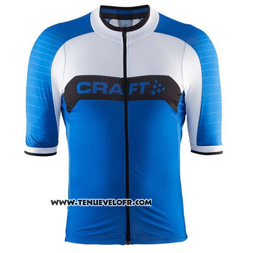 2016 Maillot Ciclismo Craft Bleu et Blanc Manches Courtes et Cuissard