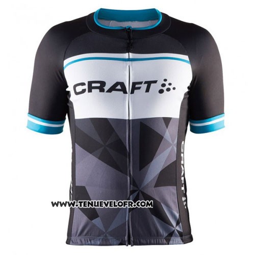 2016 Maillot Ciclismo Craft Bleu et Noir Manches Courtes et Cuissard