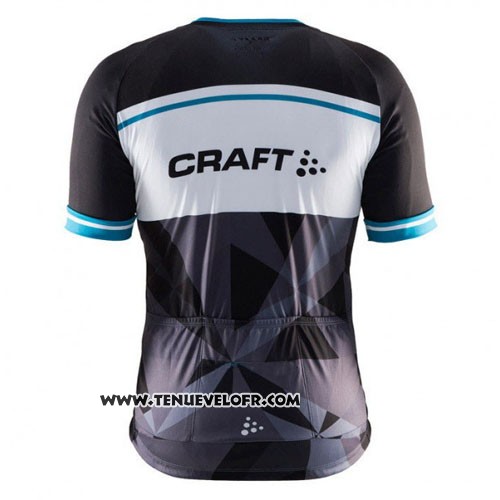 2016 Maillot Ciclismo Craft Bleu et Noir Manches Courtes et Cuissard