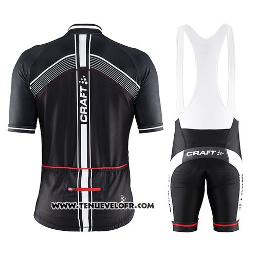 2016 Maillot Ciclismo Craft Rouge et Noir Manches Courtes et Cuissard
