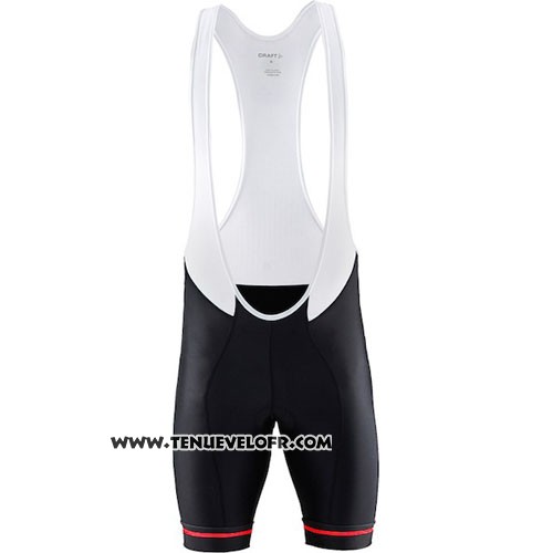 2016 Maillot Ciclismo Craft Rouge et Noir Manches Courtes et Cuissard