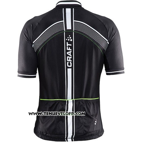 2016 Maillot Ciclismo Craft Vert et Noir Manches Courtes et Cuissard