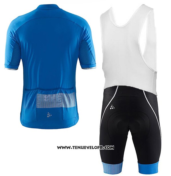 2017 Maillot Ciclismo Craft Bleu Manches Courtes et Cuissard