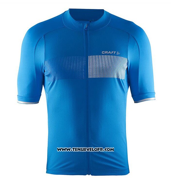 2017 Maillot Ciclismo Craft Bleu Manches Courtes et Cuissard