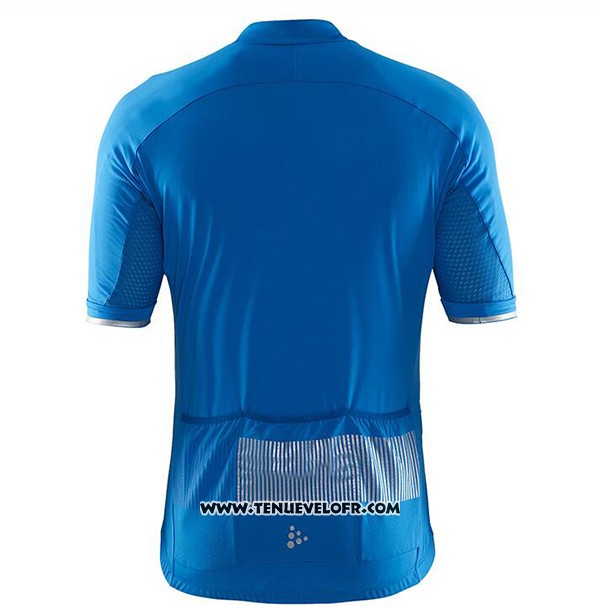 2017 Maillot Ciclismo Craft Bleu Manches Courtes et Cuissard