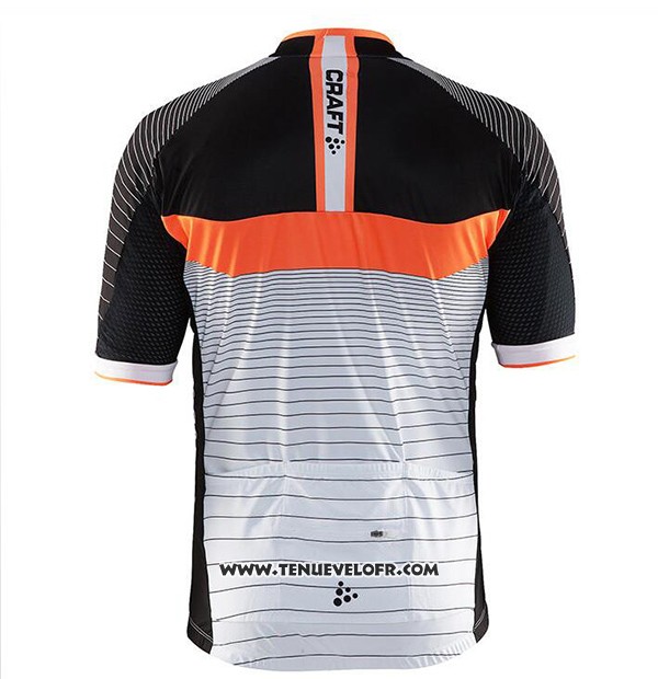 2017 Maillot Ciclismo Craft Gris et Noir Manches Courtes et Cuissard