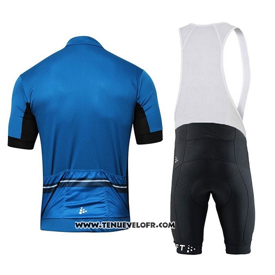 2018 Maillot Ciclismo Craft Bleu Manches Courtes et Cuissard
