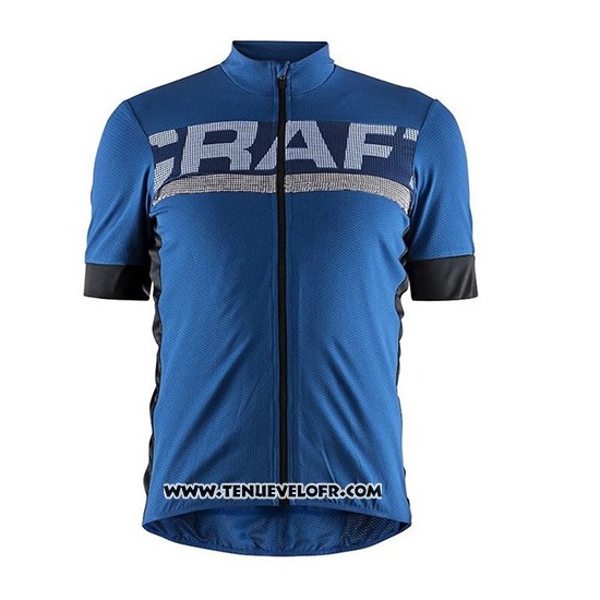 2018 Maillot Ciclismo Craft Bleu Manches Courtes et Cuissard