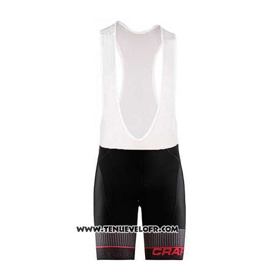 2018 Maillot Ciclismo Craft Route Noir Rouge Manches Courtes et Cuissard