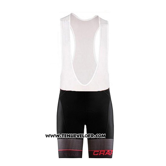 2018 Maillot Ciclismo Craft Route Noir et Rouge Manches Courtes et Cuissard