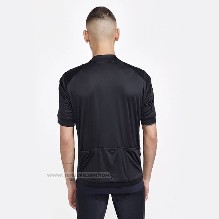 2023 Maillot Cyclisme Craft Fonce Noir Manches Courtes Et Cuissard