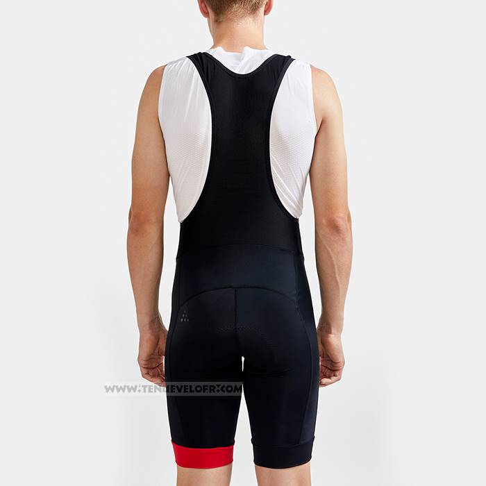 2023 Maillot Cyclisme Craft Rouge Noir Manches Courtes Et Cuissard