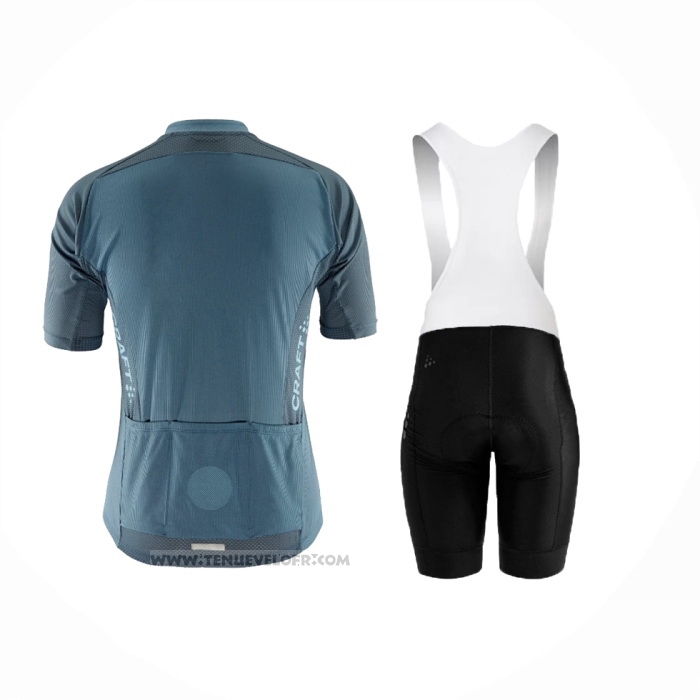 2024 Maillot Cyclisme Craft Fonce Bleu Manches Courtes Et Cuissard
