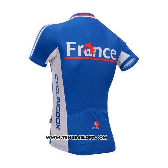 2014 Maillot Ciclismo Fox Cyclingbox Azur Manches Courtes et Cuissard