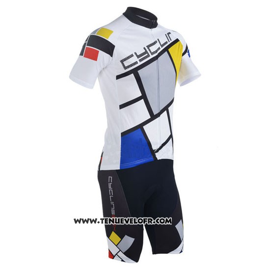 2014 Maillot Ciclismo Fox Cyclingbox Blanc Manches Courtes et Cuissard