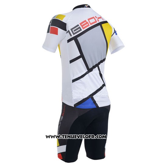 2014 Maillot Ciclismo Fox Cyclingbox Blanc Manches Courtes et Cuissard