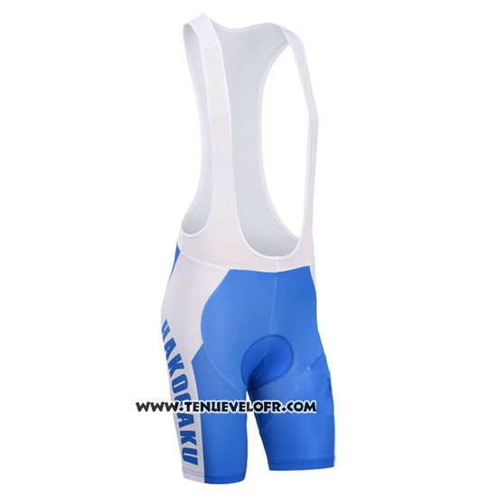 2014 Maillot Ciclismo Fox Cyclingbox Blanc et Bleu Manches Courtes et Cuissard
