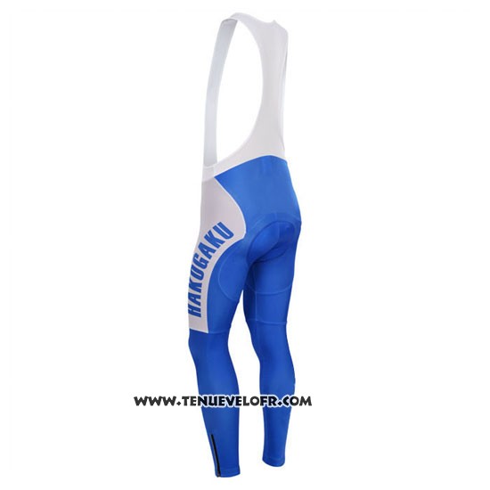 2014 Maillot Ciclismo Fox Cyclingbox Blanc et Bleu Manches Longues et Cuissard