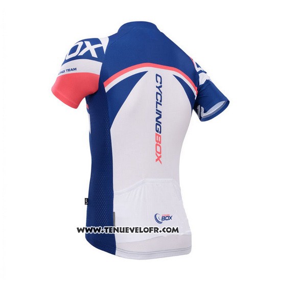 2014 Maillot Ciclismo Fox Cyclingbox Bleu Manches Courtes et Cuissard
