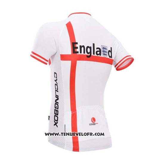 2014 Maillot Ciclismo Fox Cyclingbox Brillant Blanc Manches Courtes et Cuissard
