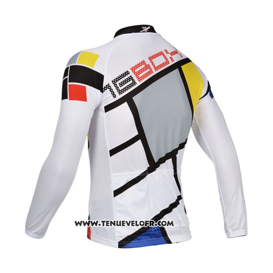 2014 Maillot Ciclismo Fox Cyclingbox Lumiere Blanc Manches Longues et Cuissard