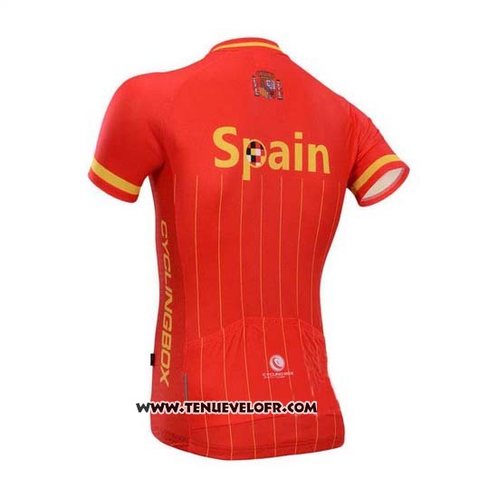 2014 Maillot Ciclismo Fox Cyclingbox Rouge Manches Courtes et Cuissard