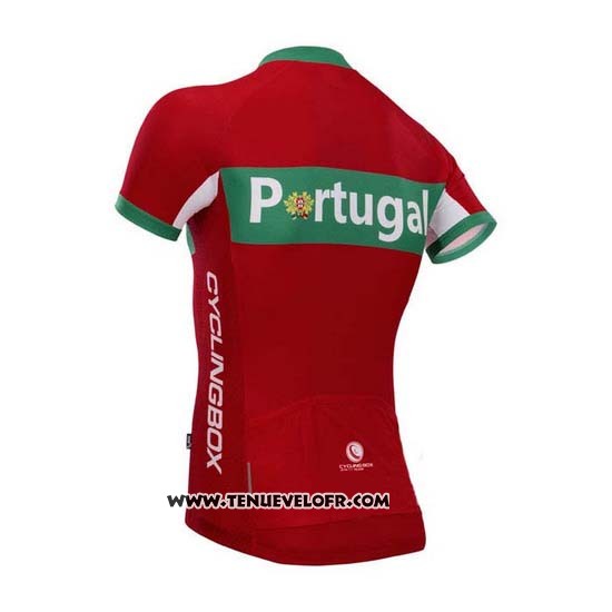 2014 Maillot Ciclismo Fox Cyclingbox Rouge et Vert Manches Courtes et Cuissard