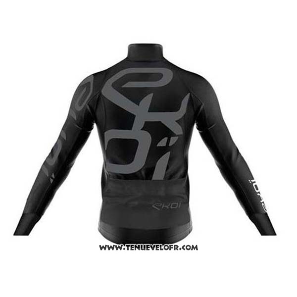 2020 Maillot Ciclismo EKOI Noir Manches Longues et Cuissard