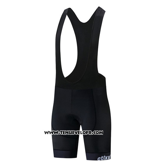 2019 Maillot Ciclismo Etixxl Noir Blanc Manches Courtes et Cuissard