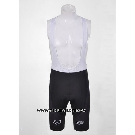 2011 Maillot Ciclismo Fox Blanc et Noir Manches Courtes et Cuissard