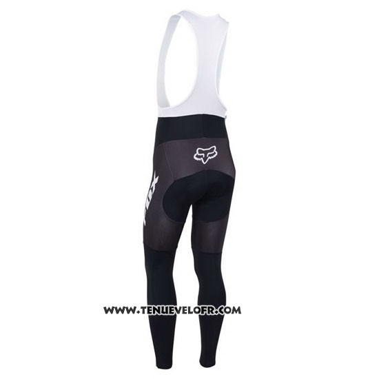 2013 Maillot Ciclismo Fox Blanc et Noir Manches Longues et Cuissard