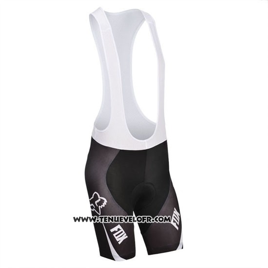 2014 Maillot Ciclismo Fox Azur et Noir Manches Courtes et Cuissard