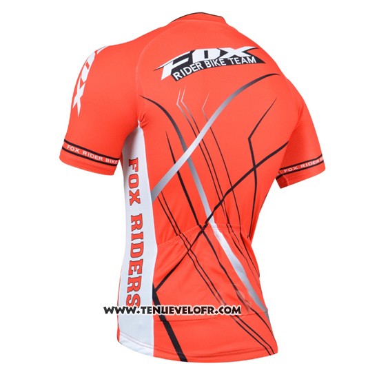 2014 Maillot Ciclismo Fox Orange Manches Courtes et Cuissard
